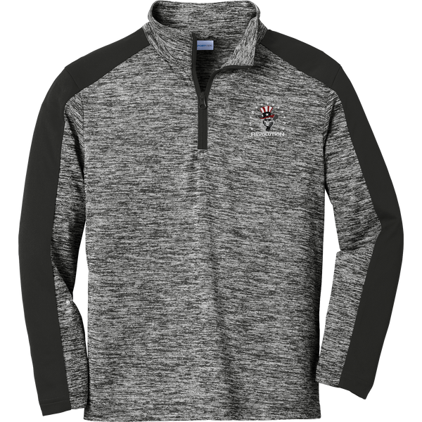 Phila Revolution Youth PosiCharge  Electric Heather Colorblock 1/4-Zip Pullover