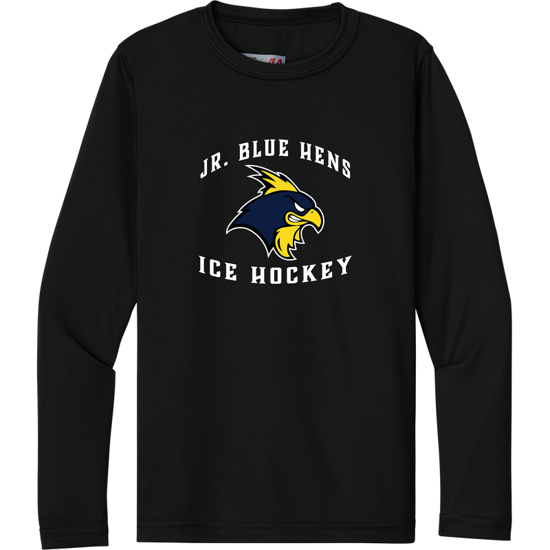 Delaware Jr. Blue Hens Youth Cooling Performance Long Sleeve Tee