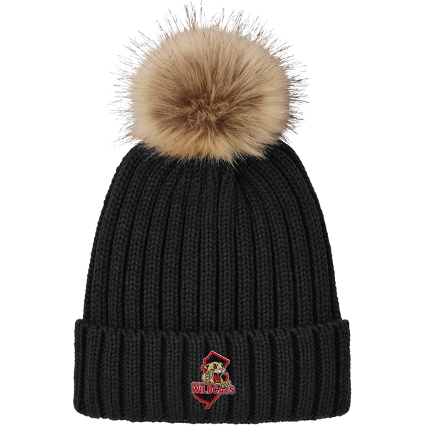 Jersey Shore Wildcats Faux Fur Pom Beanie