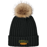 Red Bank Generals Faux Fur Pom Beanie