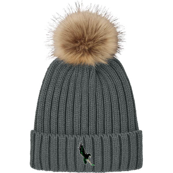 Wilmington Nighthawks Faux Fur Pom Beanie