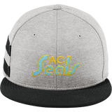 Atlantic City Seals New Era Shadow Heather Striped Flat Bill Snapback Cap