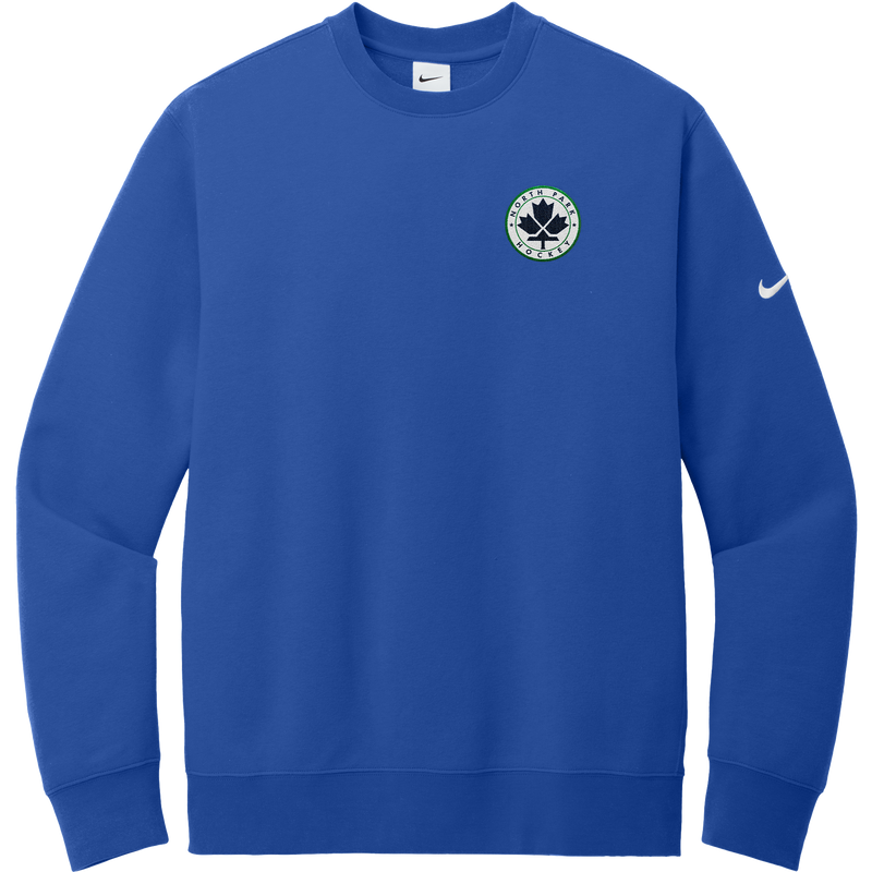 North Park Hockey Nike Club Fleece Sleeve Swoosh Crew