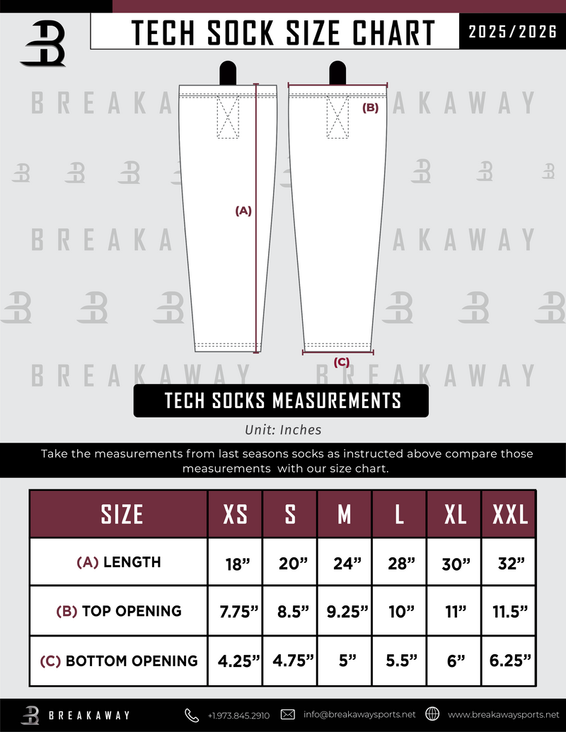 Jr. Mounties Tech Socks - Red - Kit