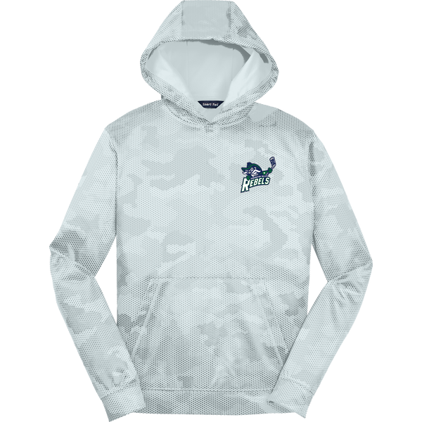 Kensington Valley Rebels Youth Sport-Wick CamoHex Fleece Hooded Pullover
