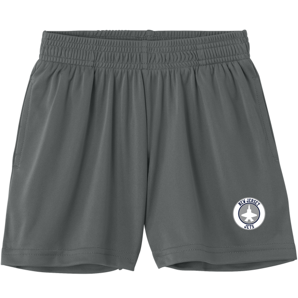 NJ Jets Youth PosiCharge Competitor 5 Inch Pocketed Short